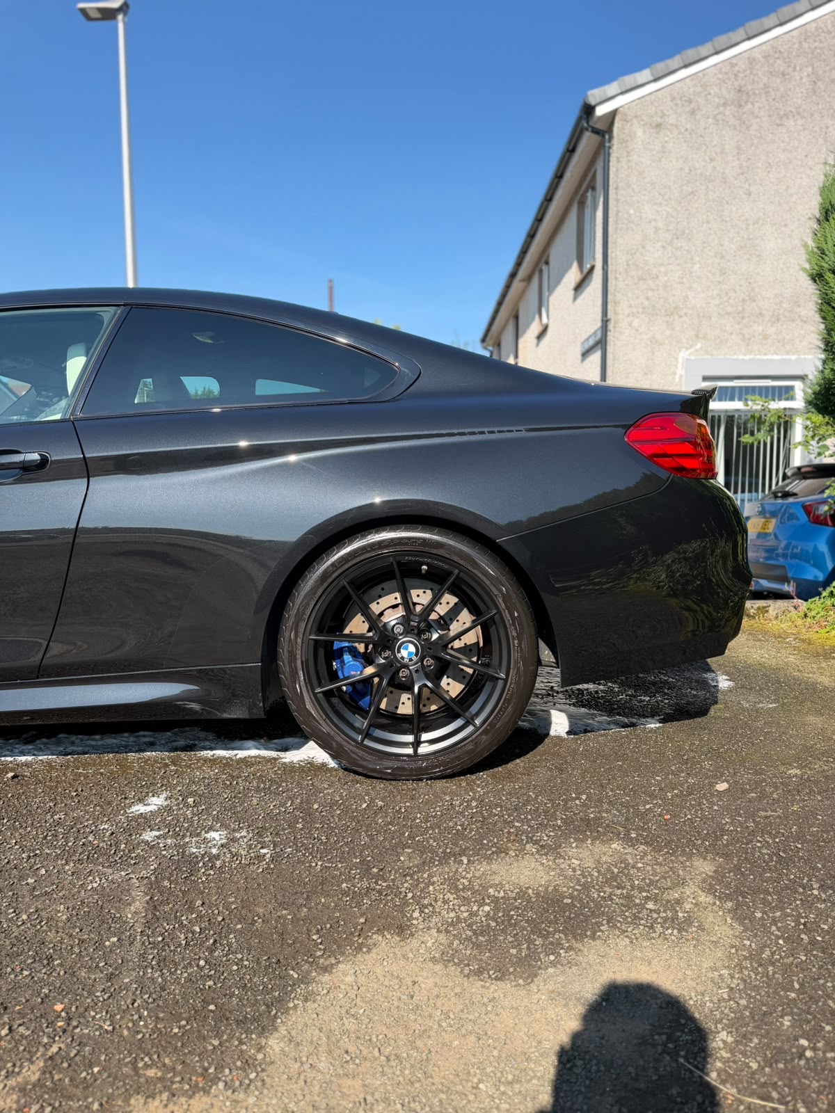 BMW M4 with gloss black alloy wheels