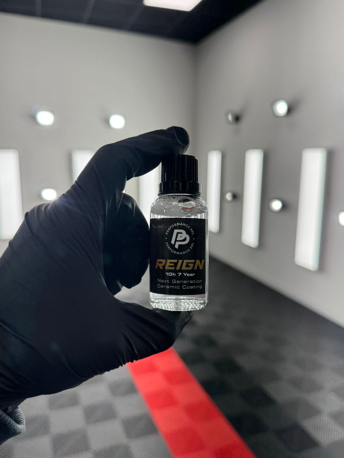 Ceramic coating product being applied during a detail