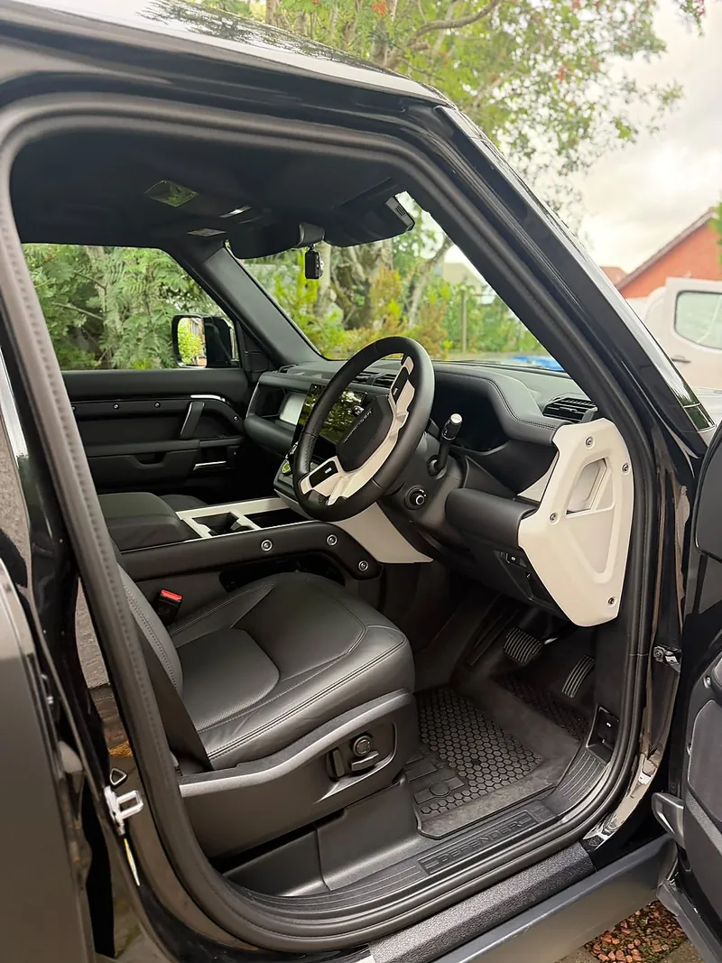 Land Rover Defender interior after a full valet