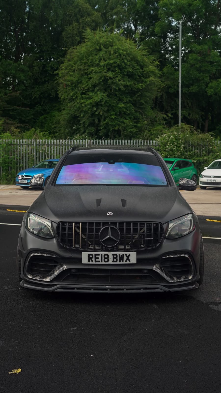 Matte black Mercedes-AMG GLC 63 detailed by Rinse Revive in Falkirk