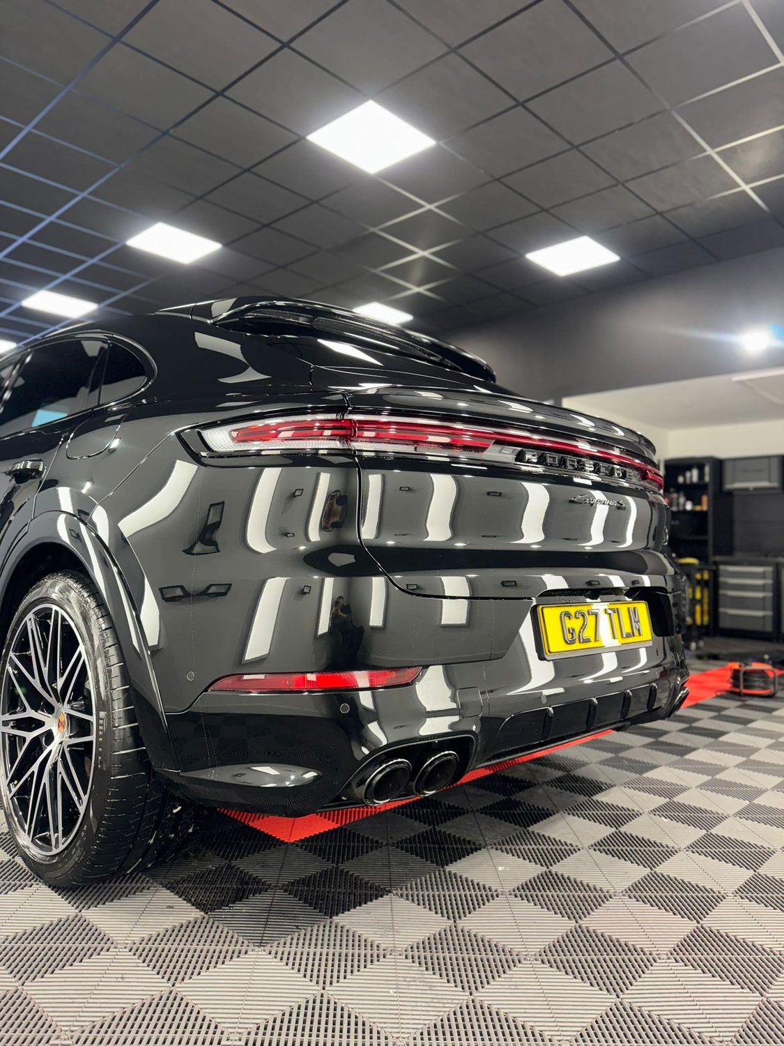 Black performance coupe with a showroom finish