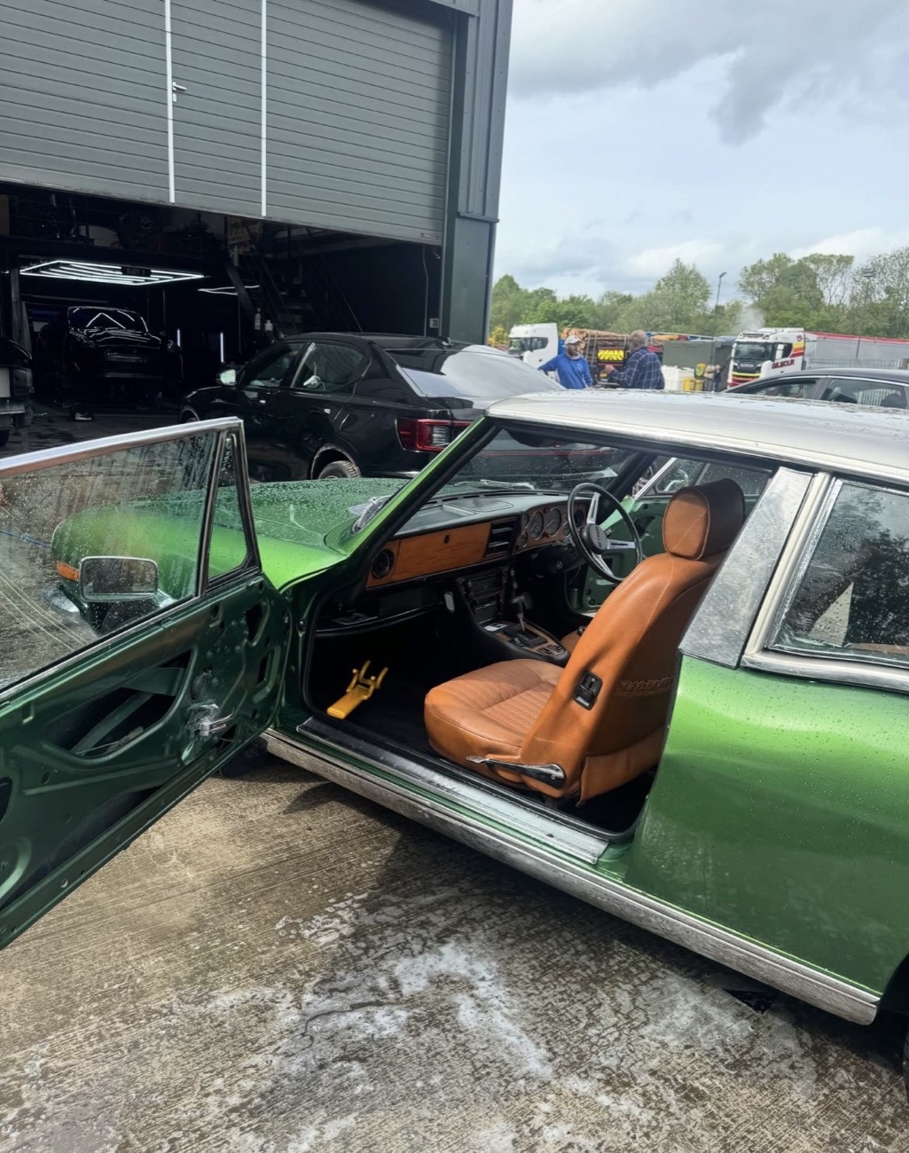 Refreshed classic interior of a Triumph Stag